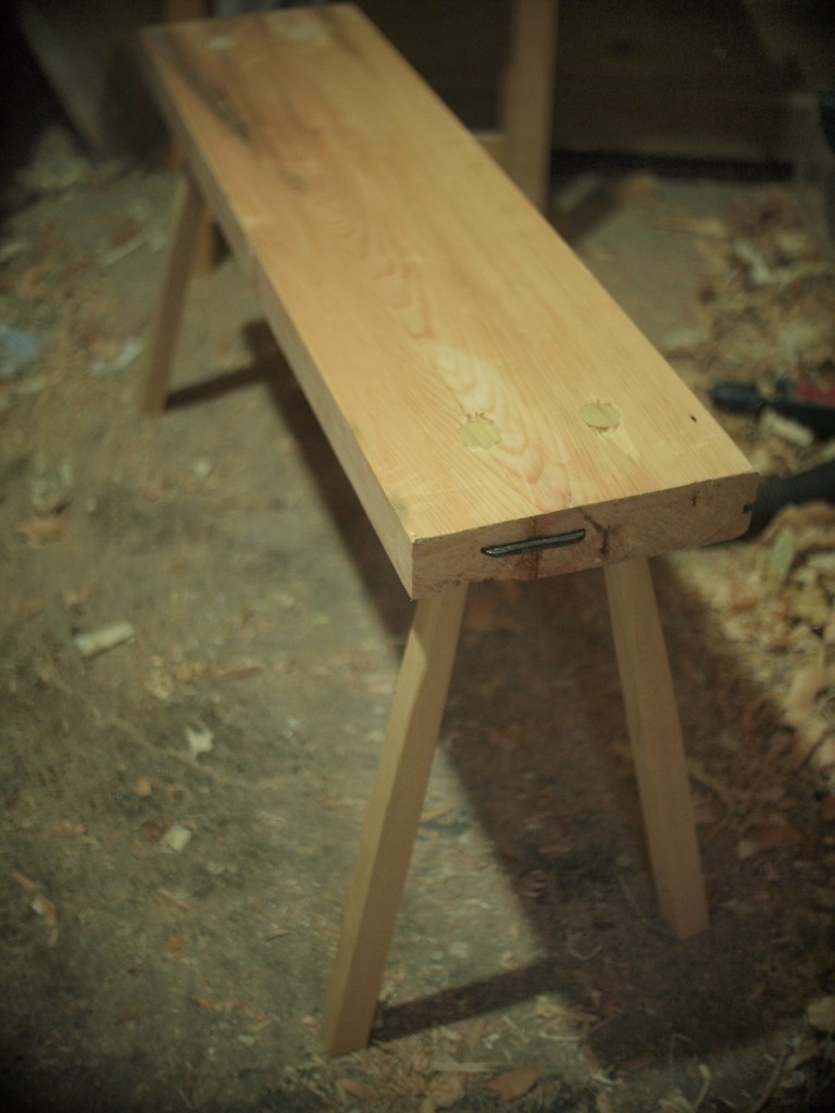 Rustic saw bench